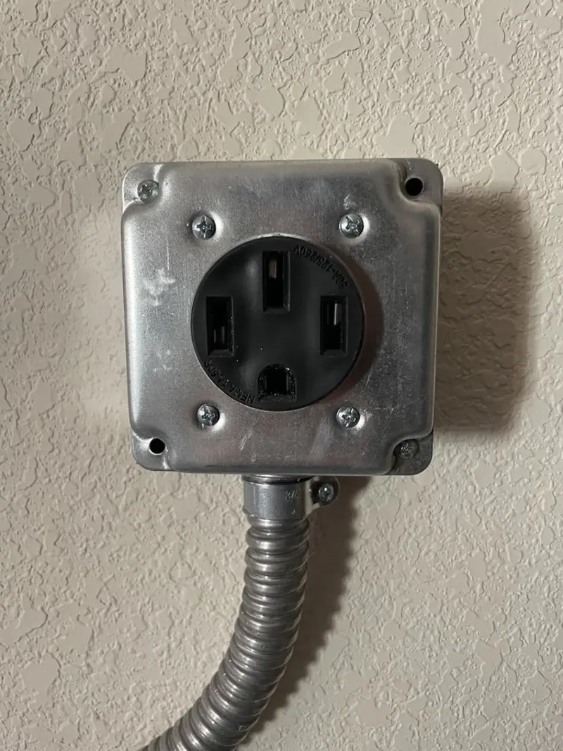NEMA 14-50 outlet installed for Smart Home Electrical in Antis